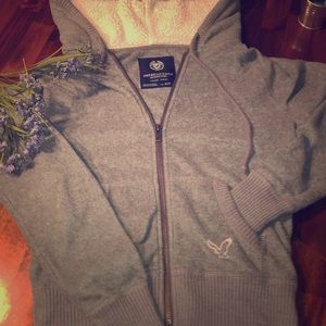 Soft American Eagle zip-up hoodie, w/ fleece hood